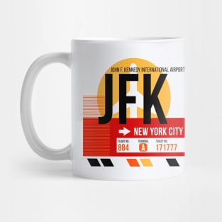 New York City (JFK) Airport // Sunset Baggage Tag Mug